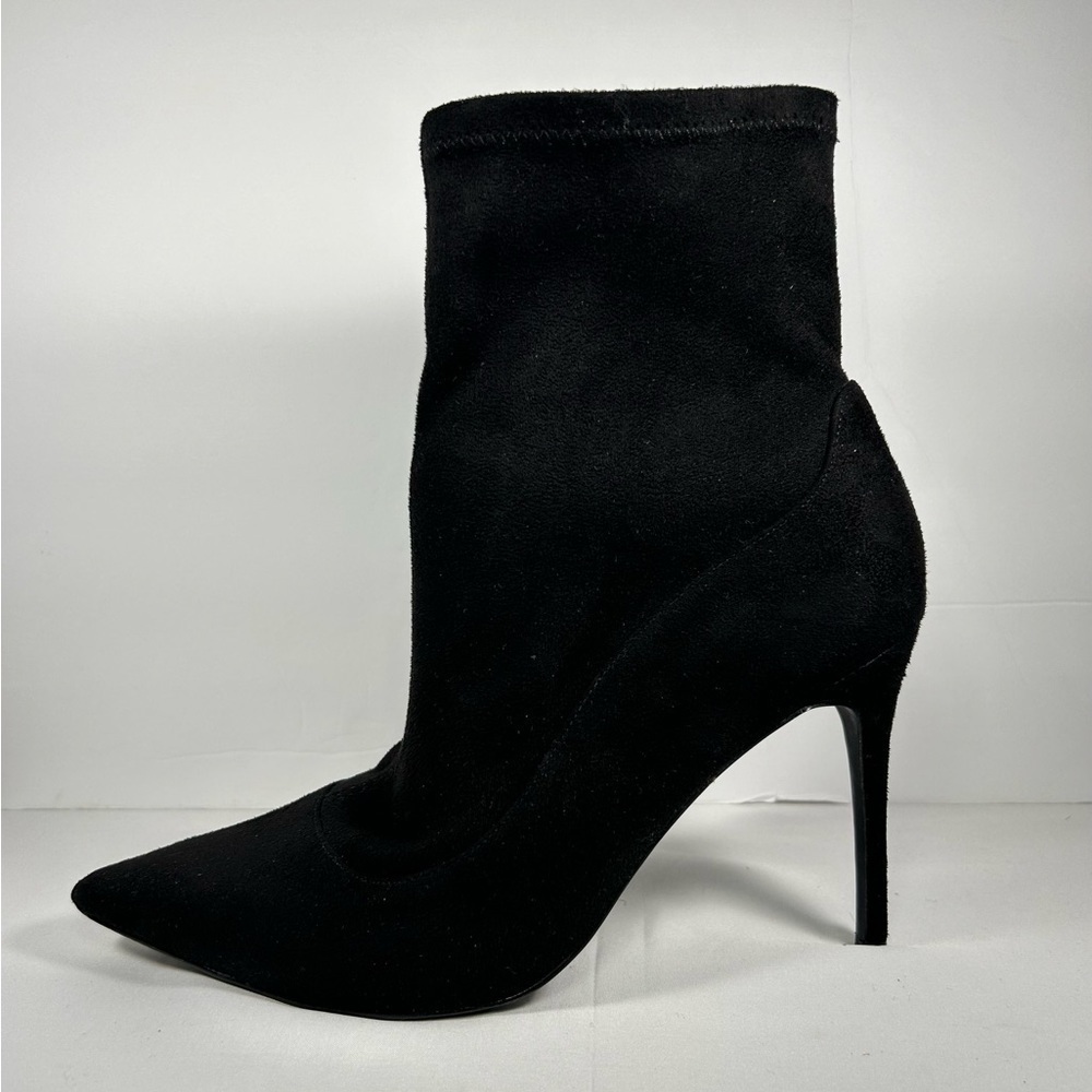 Badgley Mischka Mark + James Sock Boots Womens Black High Heel Pull On Sz 9 - Picture 2 of 11